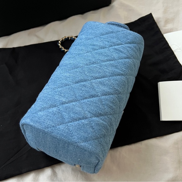 Auth Chanel 24C Denim Vanity Bag w/ gold hardware - BNIB - Picture 4 of 9